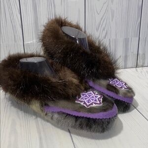 Grace Pollock Signed Handmade Moccasins